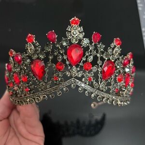 Elegant Red Crystal Tiara